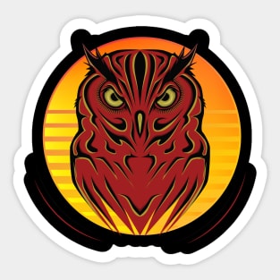 Hunting tattoo owl style Sticker